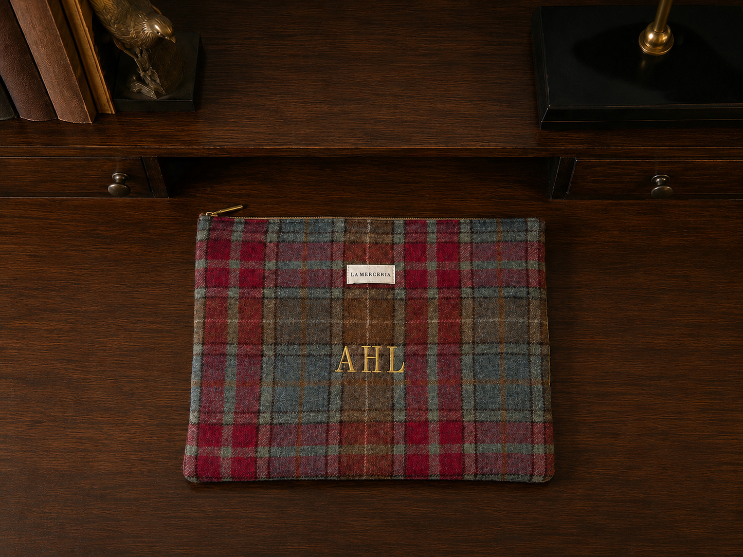 Funda Computador Tweed Rojo