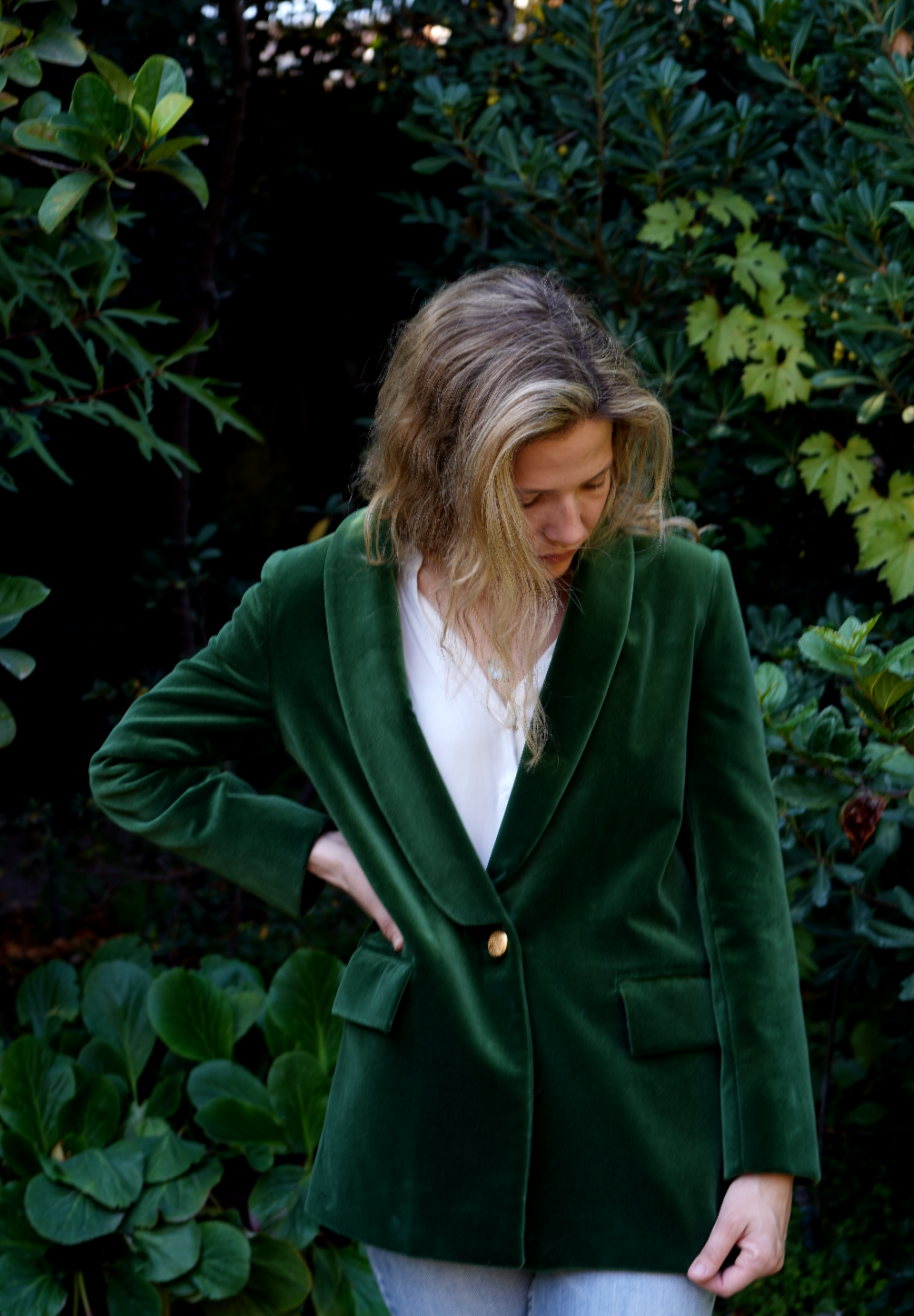 ALL VELVET / GREEN BLAZER