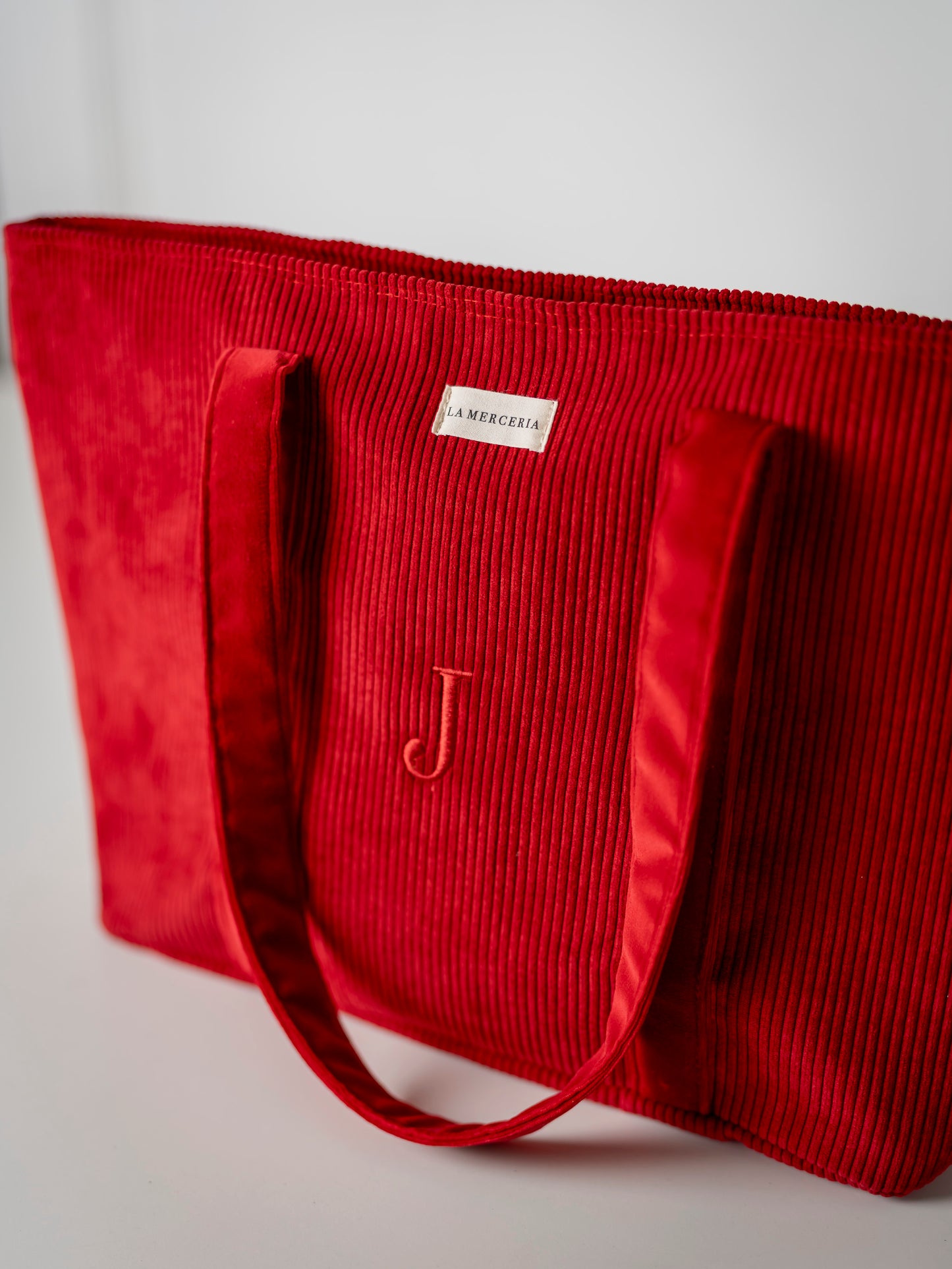 Red Tote Bag Corduroy