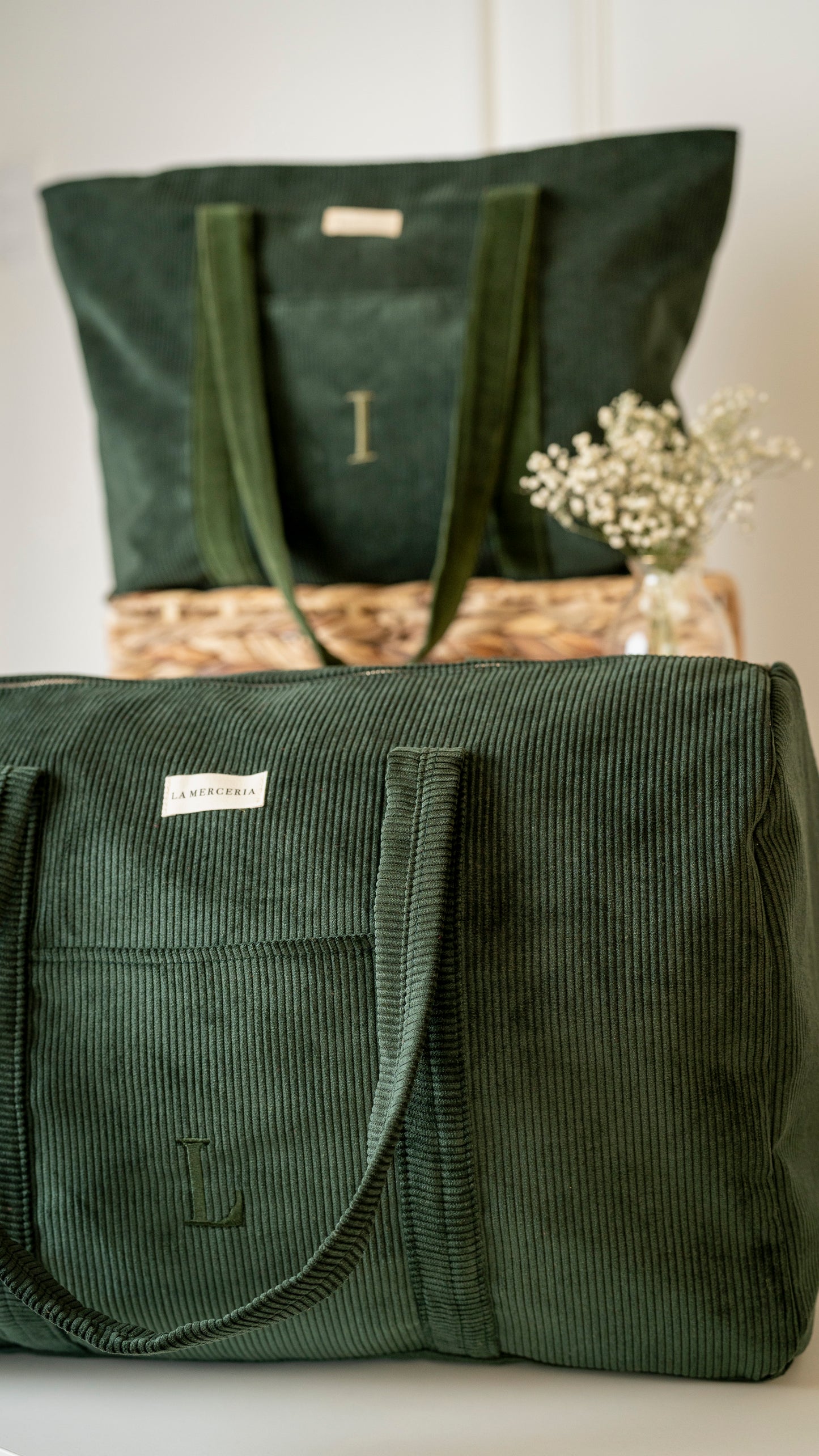 Green Big Bag Corduroy