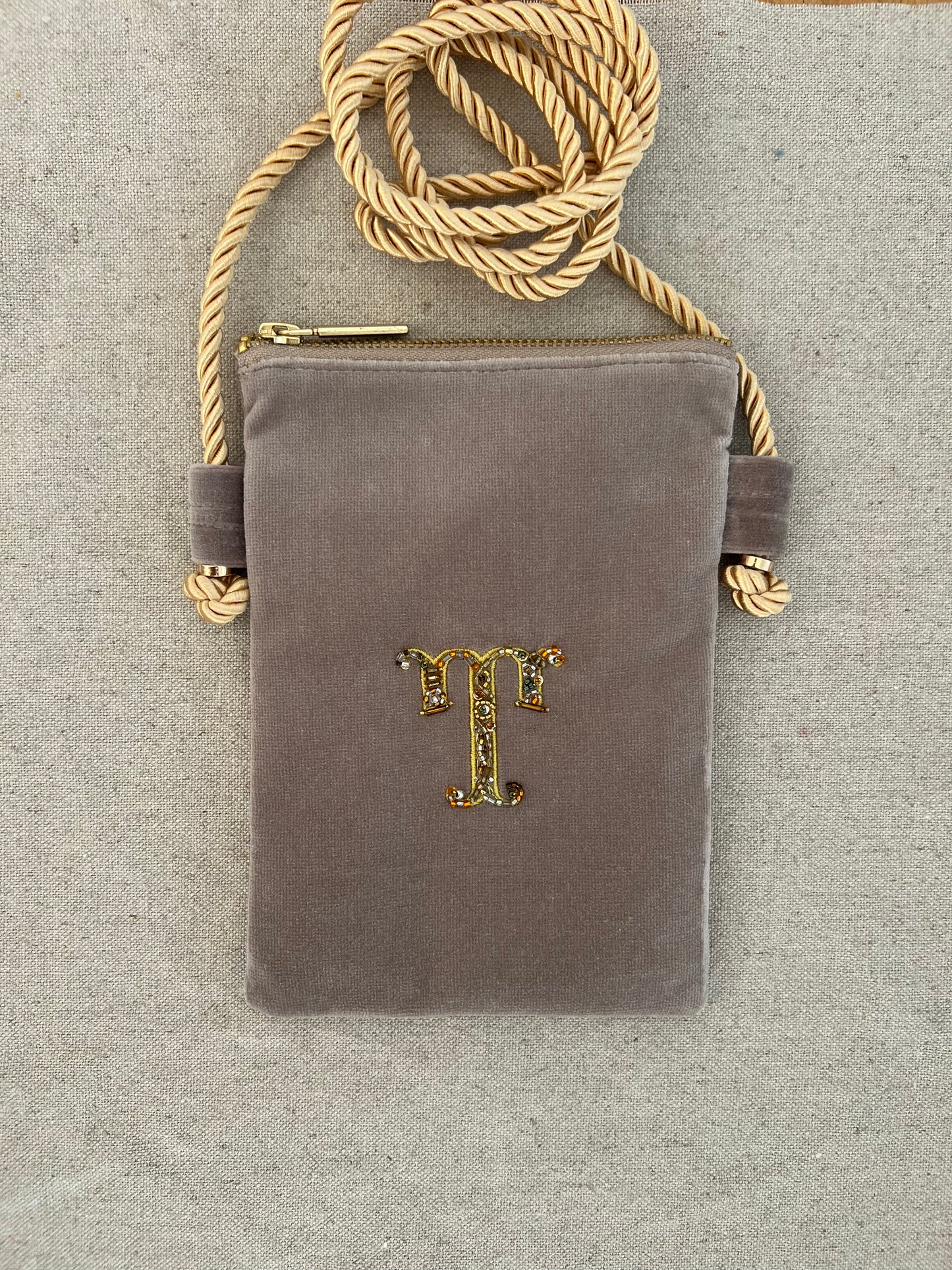 Bandolera Broderie Beige T