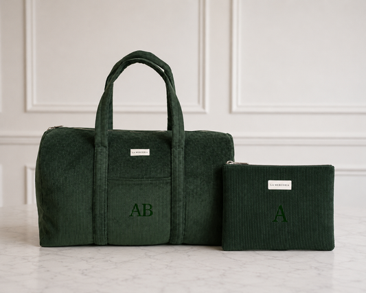 Green Big Bag Corduroy + Green Case de Regalo