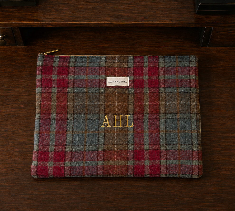 Funda Computador Tweed Rojo