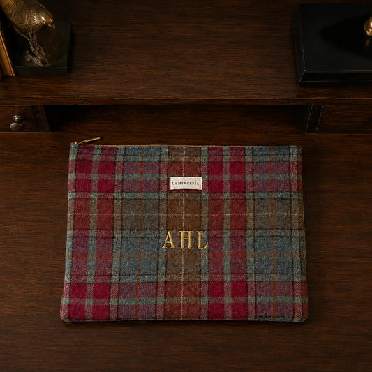 Funda Computador Tweed Rojo