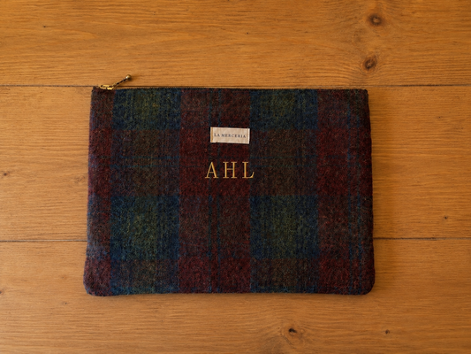 Funda Computador Tweed Azul