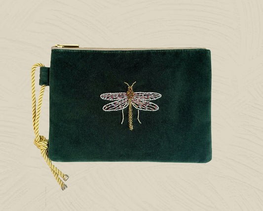 Clutch Bug Libélula Verde Botella