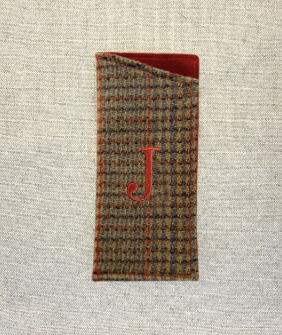 Funda de Anteojos Tweed Naranjo