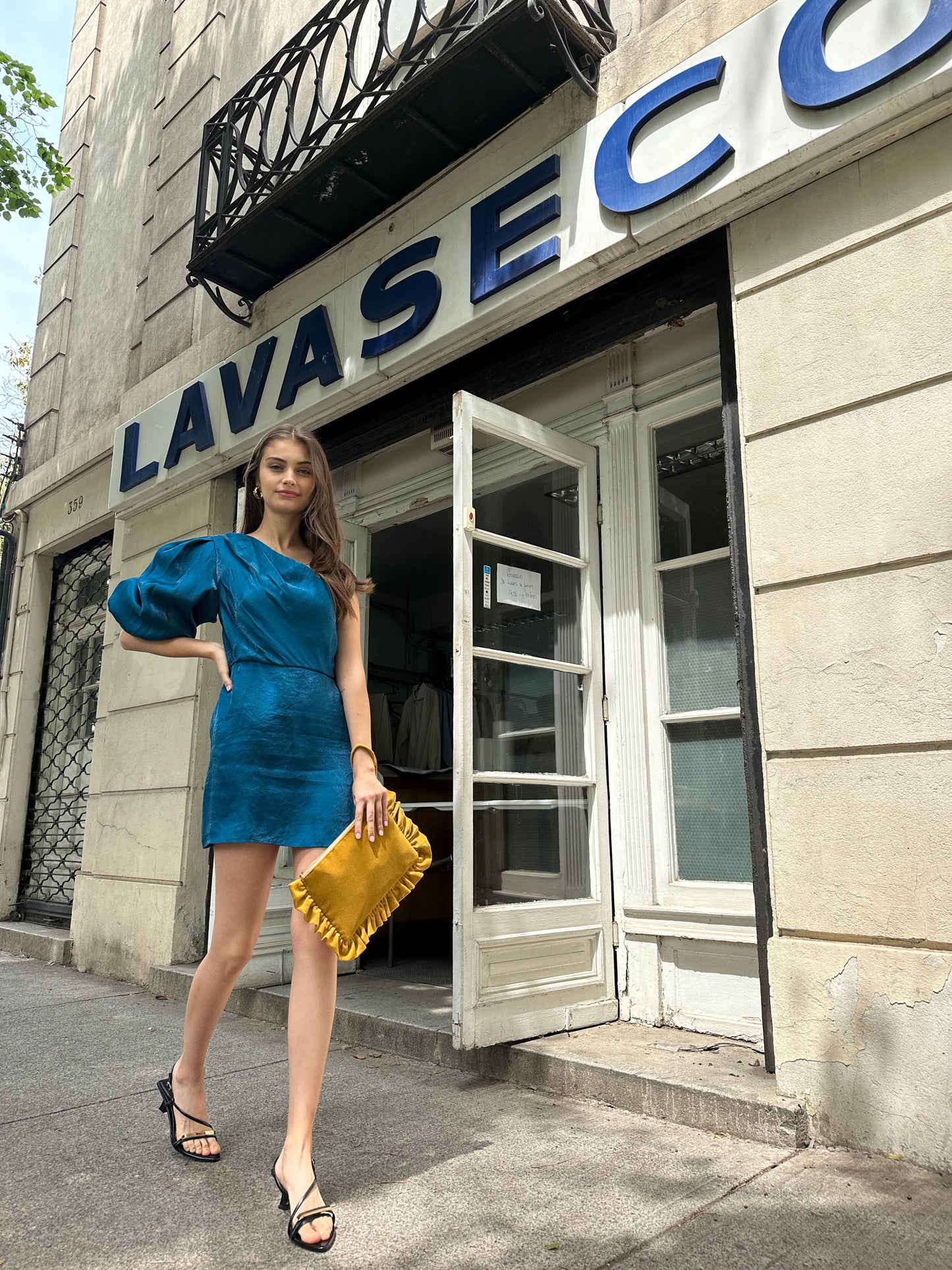 Clutch Vuelos Mostaza