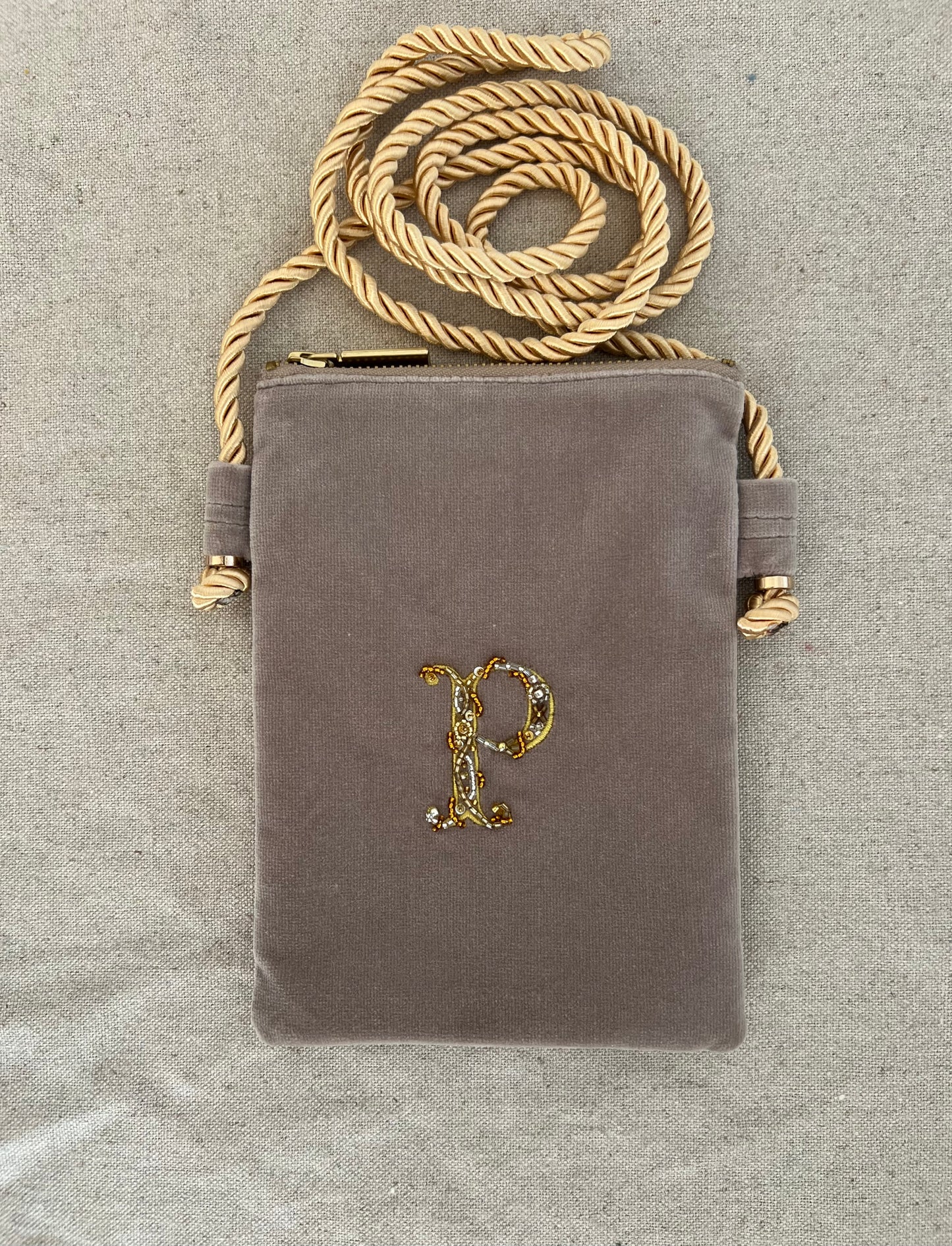 Bandolera Broderie Beige P