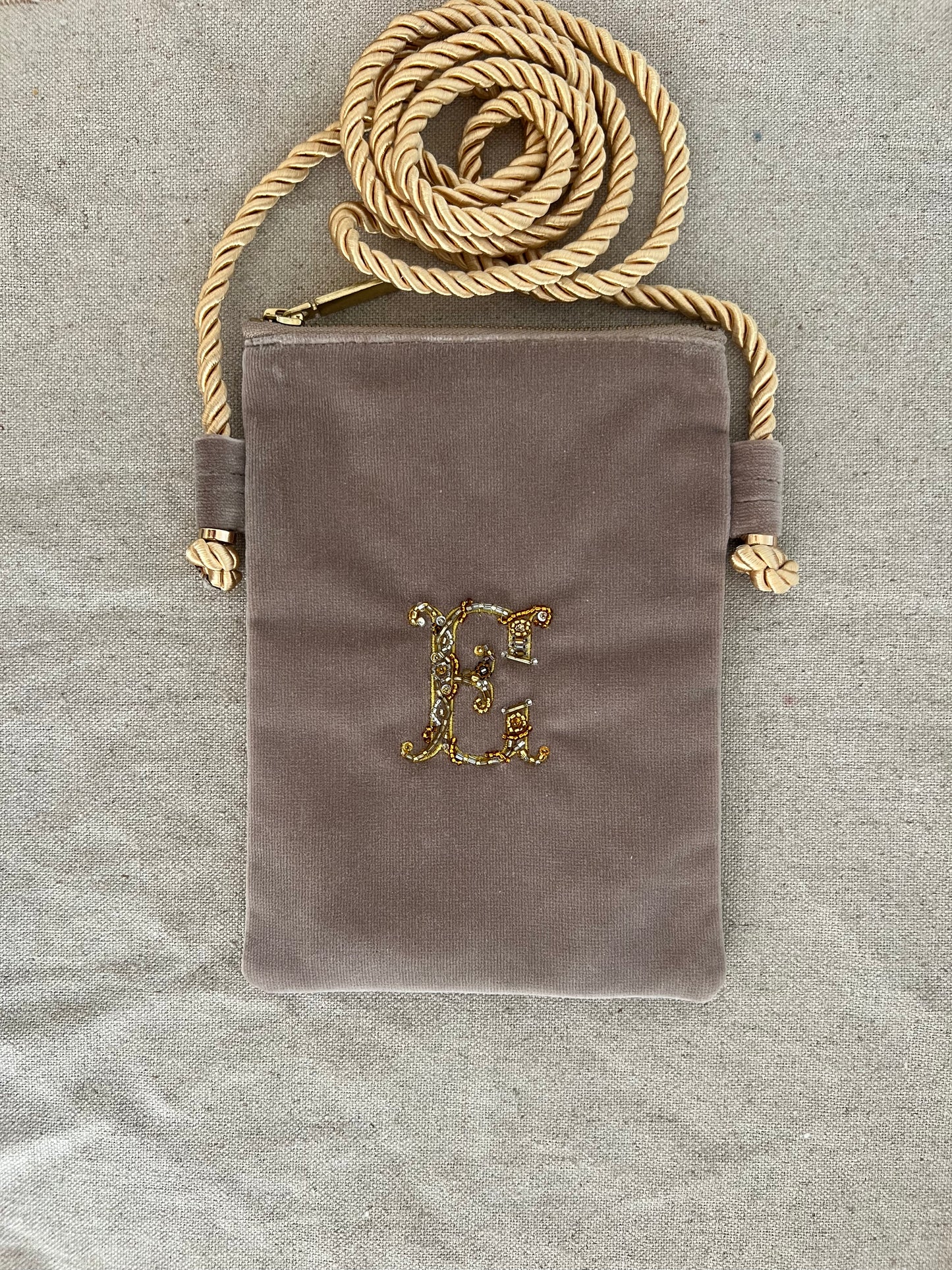 Bandolera Broderie Beige E